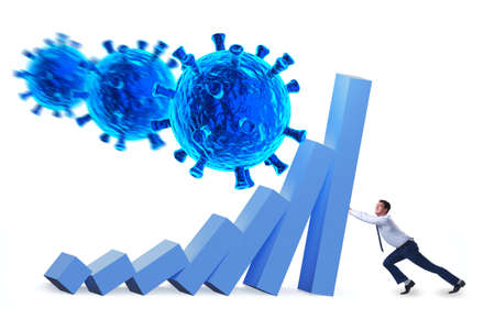 Concept of economic crisis from coronavirus covid-19