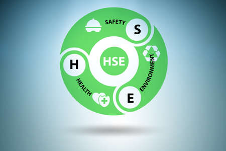 HSE concept for health safety environmentの写真素材