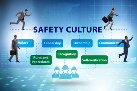 Businessman in safety culture conceptの写真素材