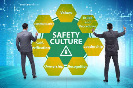 Businessman in safety culture conceptの写真素材