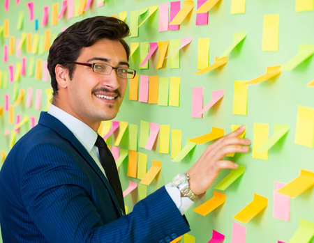 Businessman with many business priorities