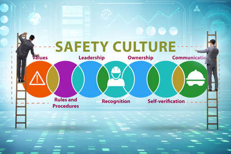 Businessman in safety culture conceptの写真素材