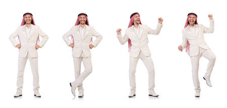 Arab man isolated on the whiteの写真素材