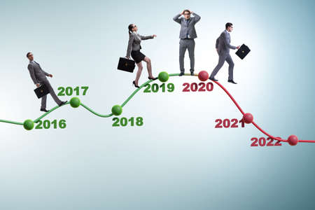 Businessman in market crash conceptの写真素材