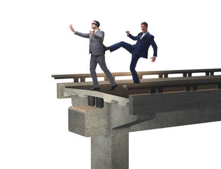 Business unethical competition concept with businessmenの写真素材