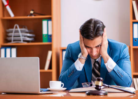 Lawyer working in the officeの写真素材