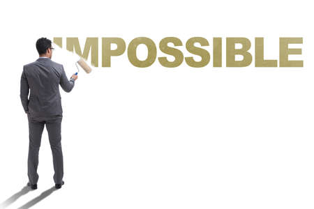 Businessman in impossible business concept