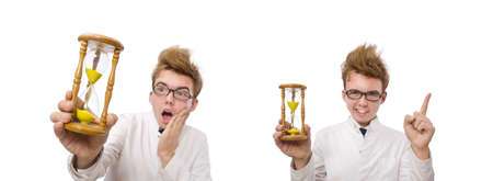 Funny doctor isolated on white