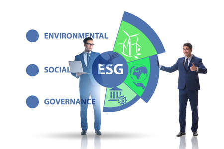 ESG concept as environmental and social governance with businessの写真素材