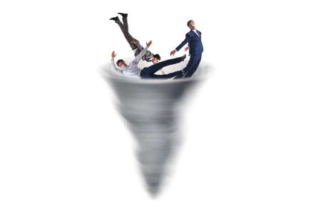 Bankruptcy and crisis concept with businessman