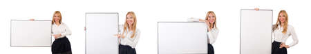 Businesswoman isolated on the white background