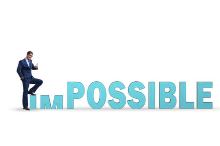 Businessman in impossible business concept