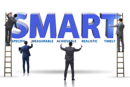 Concept of SMART objectives in performance managementの写真素材