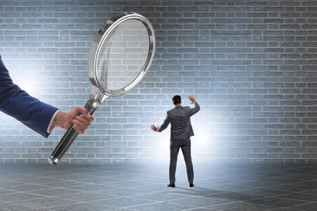 Concept of employee monitoring by bossの写真素材