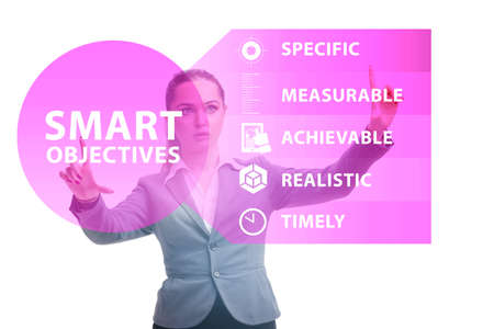 Concept of smart objectives in performance managementの写真素材