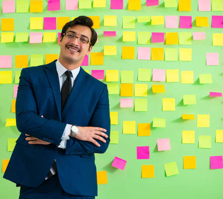 Businessman with many business priorities