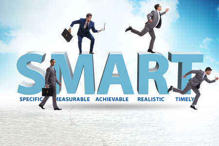 Concept of SMART objectives in performance managementの写真素材