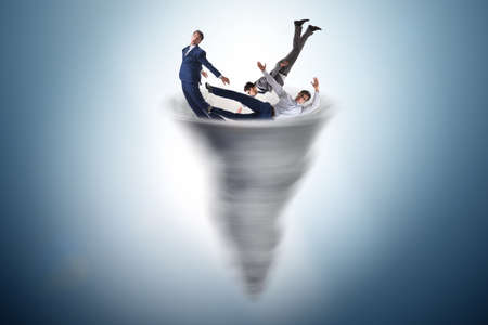 Bankruptcy and crisis concept with businessmanの写真素材