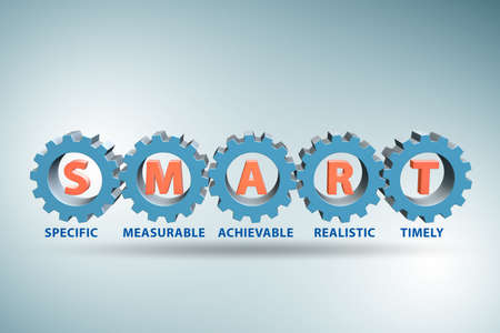 Concept of SMART objectives in performance managementの写真素材