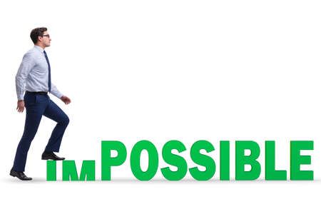 Businessman in impossible business concept