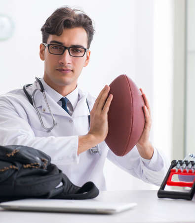 Doctor going to sports during lunch breakの写真素材
