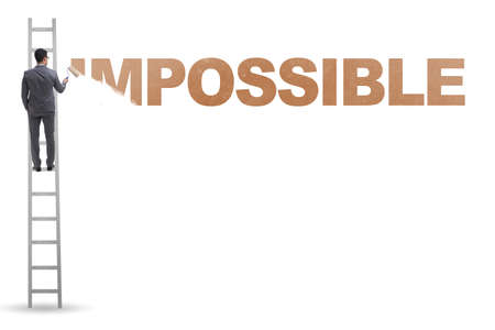 Businessman in impossible business concept