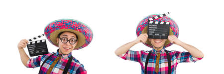 Funny mexican with sombrero in conceptの写真素材