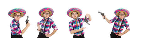 Funny mexican with sombrero in conceptの写真素材