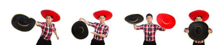 The funny mexican with sombrero in conceptの写真素材