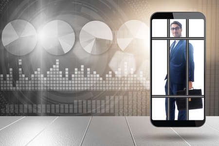 Online and internet dependency concept