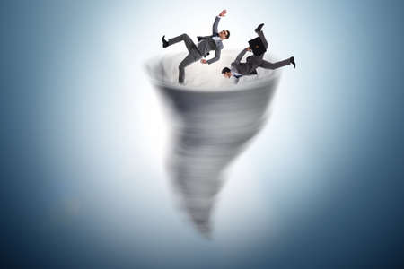 Bankruptcy and crisis concept with businessmanの写真素材
