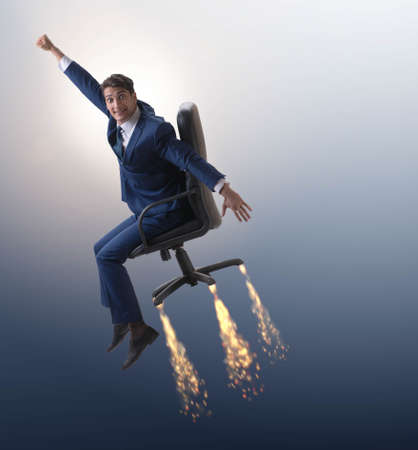 Businessman in promotion business concept