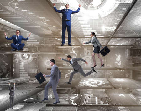 Business people in data management conceptの写真素材