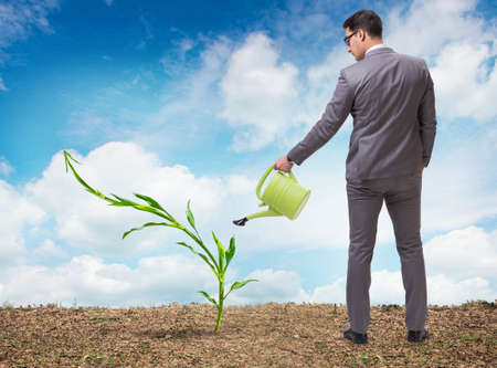 Businessman in new business conceptの写真素材