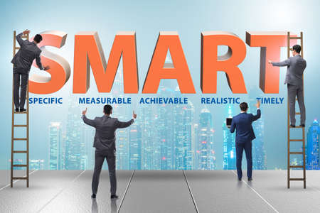Concept of SMART objectives in performance managementの写真素材