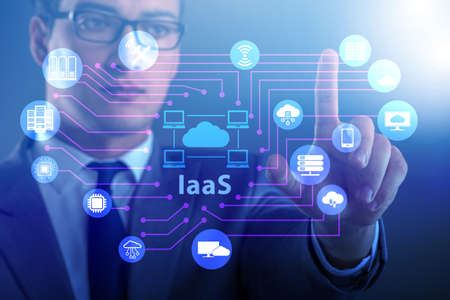 Businessman in infrastructure as a service concept