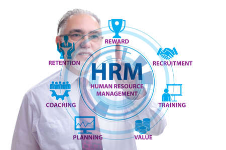 HRM - Human resource management concept with businessmanの写真素材