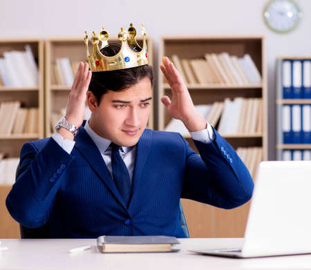 King businessman working in the officeの写真素材
