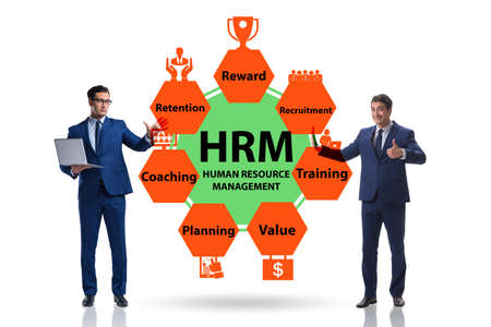 HRM - Human resource management concept with businessmanの写真素材