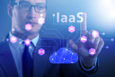 Businessman in infrastructure as a service concept