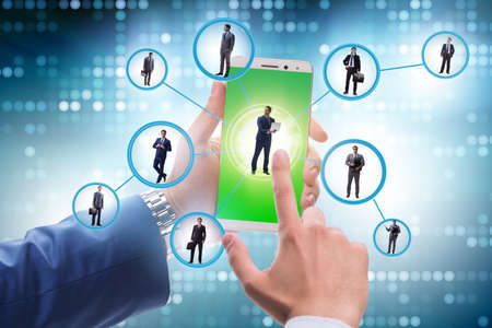 Recruitment and employment concept with businessman