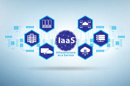 Infrastructure as a service concept in digital worldの写真素材