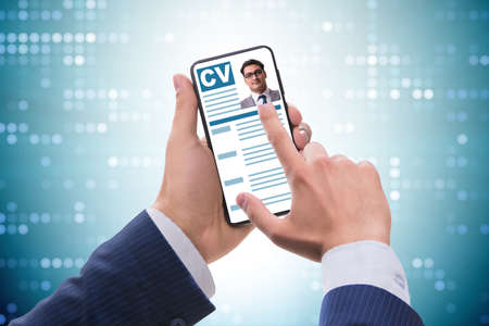 Recruitment and employment concept with cvの写真素材