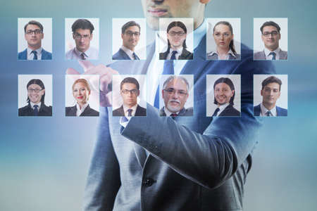 Recruitment and employment concept with the businessmanの写真素材
