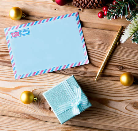 Blank message paper in christmas festive concept