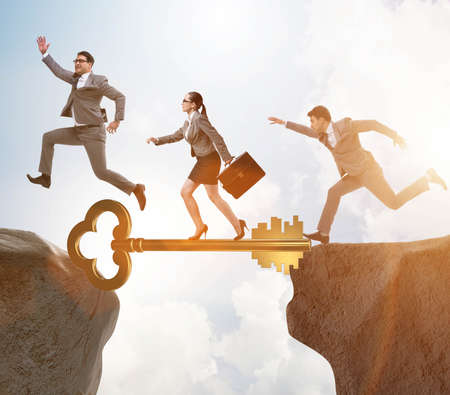 Concept with key to success illustrationの写真素材