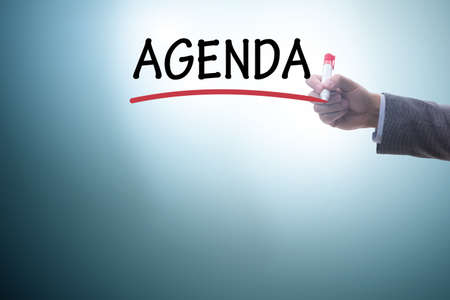 Agenda of a meeting with few itemsの写真素材