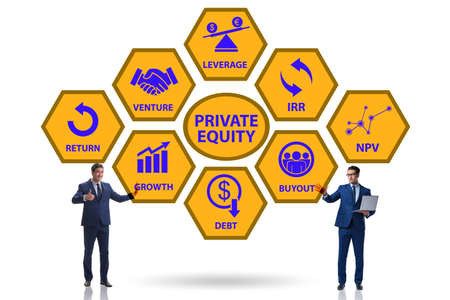 Businessman in private equity conceptの写真素材