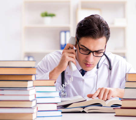Medical student preparing for university examsの写真素材