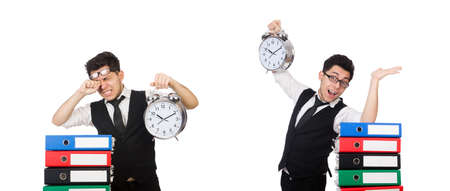 Man failing to meet his deadlinesの写真素材